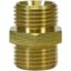 Afbeeldingen van Dubbele nippel 1/4 BU lang Messing