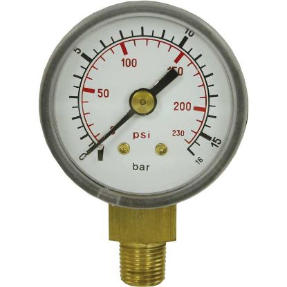 Afbeeldingen van Manometer 0-16 U 40mm 1/8BU PVC