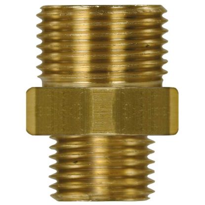 Afbeeldingen van Dubbele nippel 1/8-1/4BU Messing