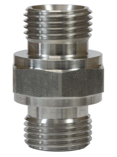 Afbeeldingen van Dubbele nippel 1/2"BU RVS
