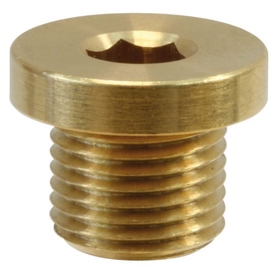 Afbeeldingen van Stop 1/8"BU met Rand Messing 250 bar