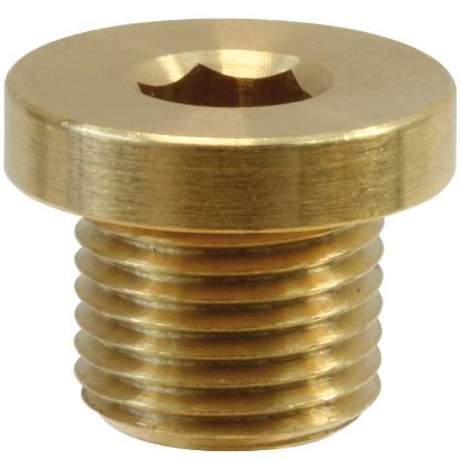 Afbeeldingen van Stop 1/2"BU met Rand, Messing
