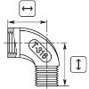 Afbeeldingen van Knie 3/8 BI-BU RVS