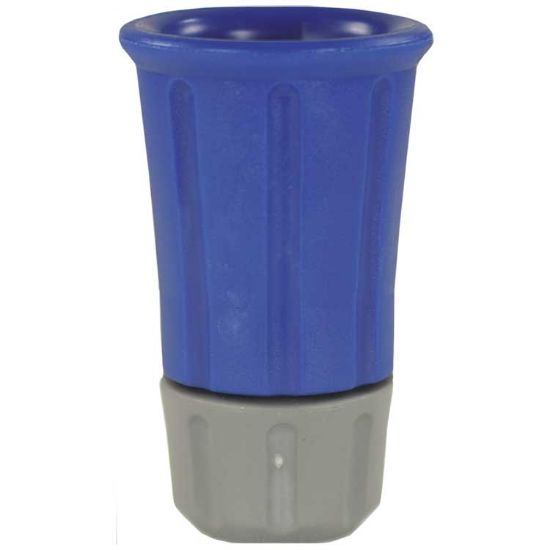 Afbeeldingen van Nozzlemof 1/4 RVS met bescherming Blauw