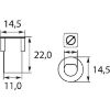 Afbeeldingen van Koppelingshouder 22x8 mm