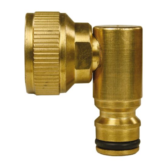 Afbeeldingen van Knie-kraankoppeling 3/4"BI Messing draai
