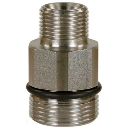 Afbeeldingen van Verloopnippel 24x1,5:3/8"BU 700 bar RVS