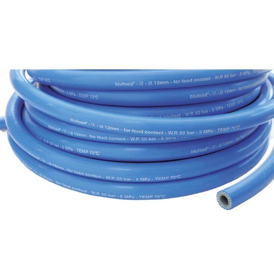 Afbeeldingen van Slang blufood DN 12 Blauw50 bar 70°C