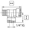 Afbeeldingen van T-Stuk3/8 BI-1/4 BI-3/8 BU 350 bar
