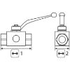 Afbeeldingen van Driewegkraan 3/8"BI 500 Bar RVS