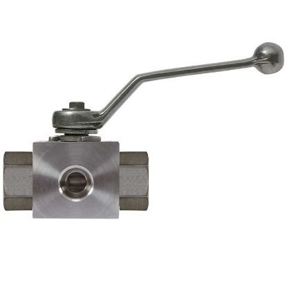 Afbeeldingen van Driewegkraan 1/2"BI 500 Bar RVS