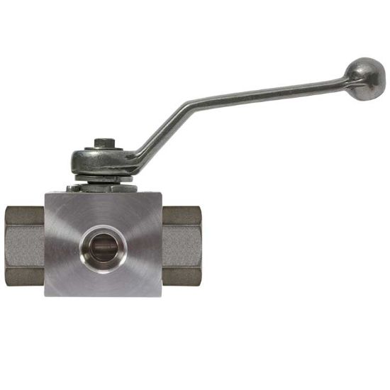 Afbeeldingen van Driewegkraan 3/8"BI 500 Bar RVS