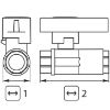 Afbeeldingen van Kogelkraan 3/8"BI Vleugelhandvat 210 Bar