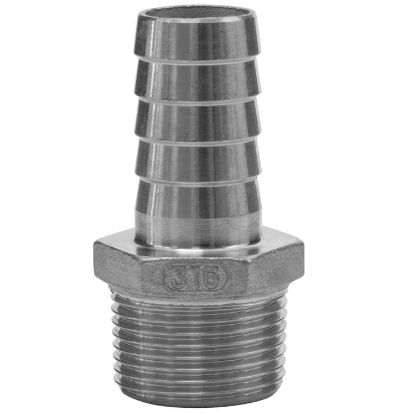 Afbeeldingen van Slangtule 3/4"BU-19 RVS 1.4401 zonder