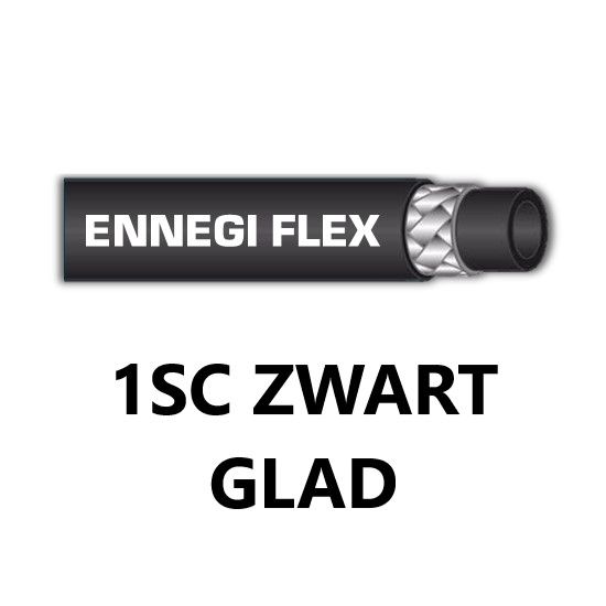 Afbeeldingen van Slang 1SC-08-280 Bar 150°C zwart glad